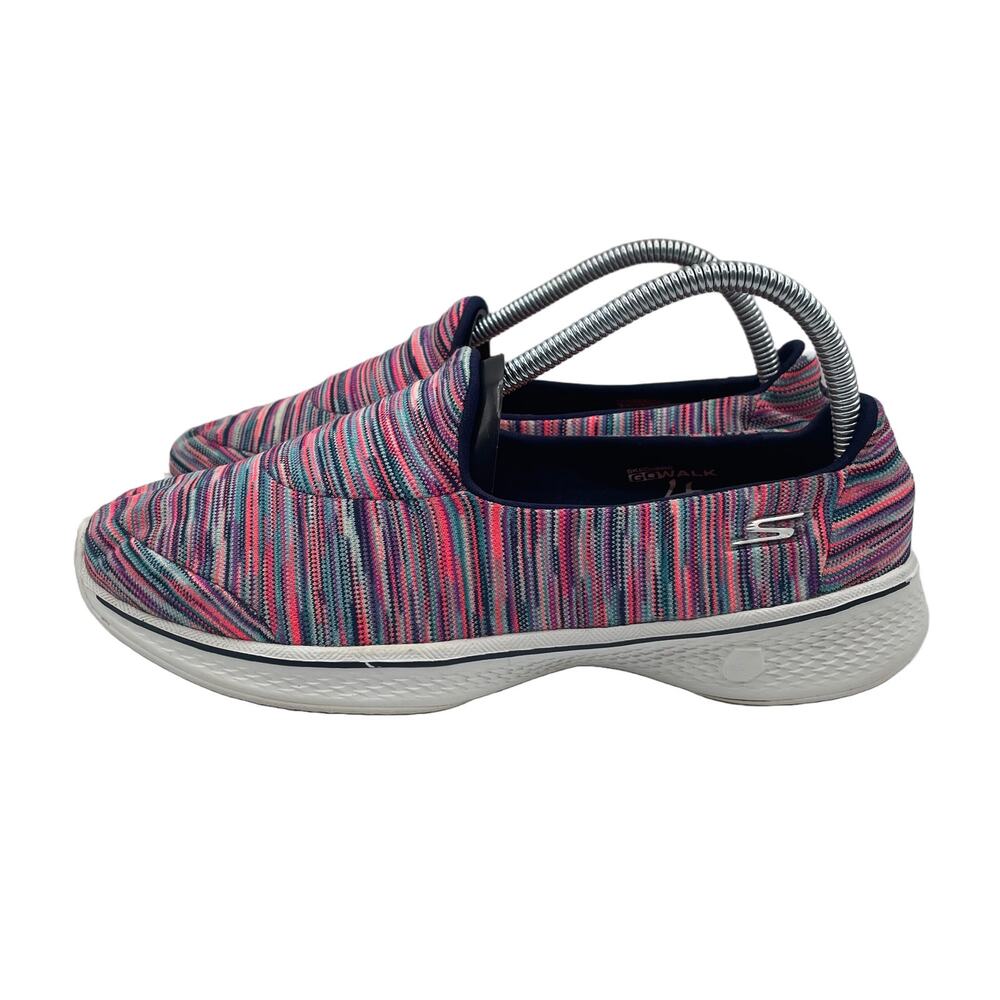 Skechers Go Walk 4 Slip On Comfort Shoes Multi Color Goga Womens Size 8.5